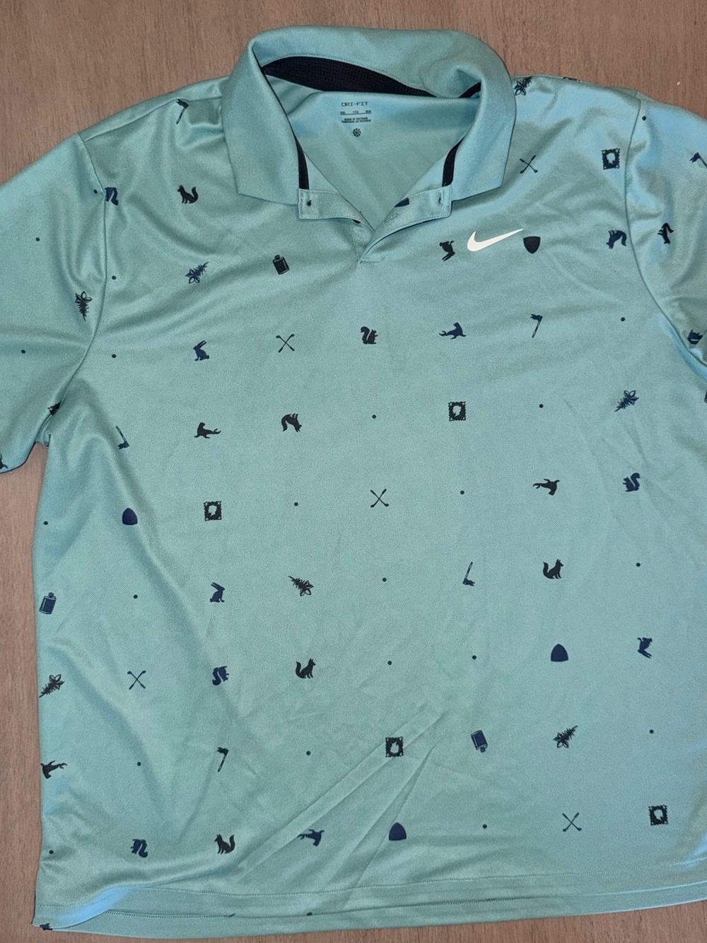 Men’s Dri-FIT Tour Icon Print Golf Polo Shirt – Mint / Bicoastal Green